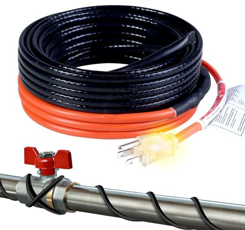 HEA JHSF1-CT selbstregulierendes vormontiertes Rohrheizkabel, 30,5 m, 120 V, Dachenteisung und Rohrfrostschutz