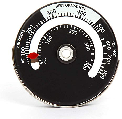 Thermomètre magnétique pour poêle à bois, cheminée et barbecue