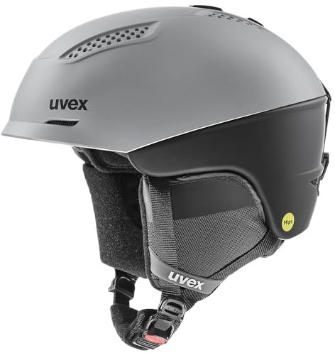 uvex Ultra MIPS - MIPS-Sysytem Skihelm für Damen und Herren - robuster - wechselbare Innenausstattung - Rhino - Black matt - 59-61 cm