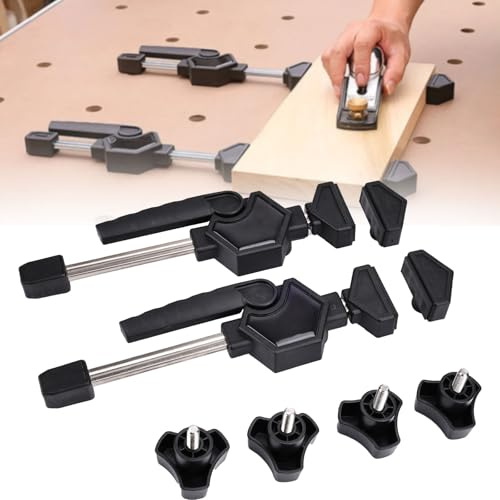 Singring Bench Dog Clamp，20mm Bench Dog Hole Clamps Quick Release and Heavy Duty Workbench Clamps with 170lbs, Adjustable Bench Clamps for Woodworking, Assembling, Gluing (20mm)