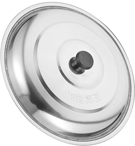 GALPADA Edelstahl Kochtopf Deckel Wok Deckel Pfannendeckel Topfdeckel 35cm Ersatzdeckel mit Knopf Metalldeckel für Küche Gemüsetopf Bratpfanne Dampftopf Woktopf