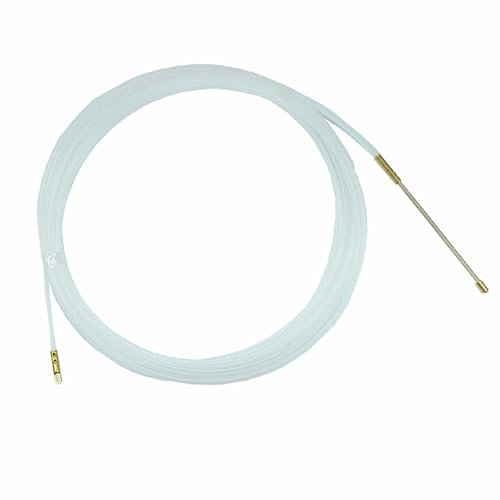 Pasahilos de nylon de 5 m con doble anilla, ideal para guiar hilos en sistemas de cableado y conexiones eléctricas.