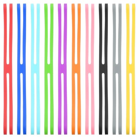 PATIKIL 10 Pcs 6 Inch H Band Bande En Caoutchouc De Silicone Multicolore | Bande Élastique Solide En Caoutchouc De Silicone, Bande D'Emballage Pour Livres Caméras Art Cuisine Emballage
