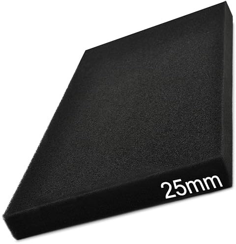 Easyboost Filtro dell'aria Spugna Schiuma Spessore 25mm Universale da ritagliare 28x15cm per Scooter Moto Quad Tosaerba Decespugliatore Motosega Filtraggio per Carburatore