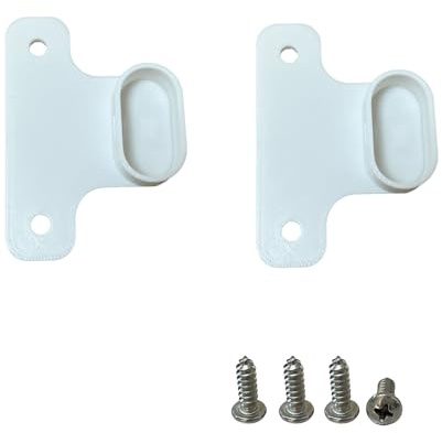 SPANSEE 2 PCS White Clothes Rail Holder Compatible with IKEA Komplement Pax, Closet Rod Holders, Hanger Rail Mount Compatible with IKEA (Screws Included)