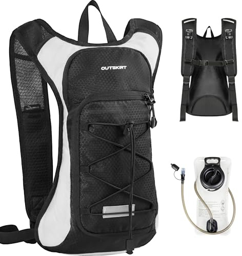 OUTSKIRT Hydration Backpack with 2L Water Bladder, Lightweight Breathable Running Hydration Pack,Water Backpack for Hiking, Trail Running, Cycling, Marathons, Running Vest Pack for Women Men