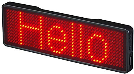 Dytabepl Targhetta con nome a LED Bluetooth, ricaricabile, per fai da te, programmabile, con display a LED, per feste e bar
