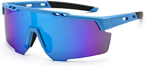 LOJUDI Solglasögon barn cykelglasögon pojkar flickor – TR90 flexibel ram snabba glasögon speglade ungdomar sportglasögon för UV-skydd