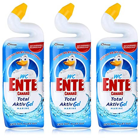 3x WC Ente Aktiv-Gel WC Reiniger Marine 750 ml