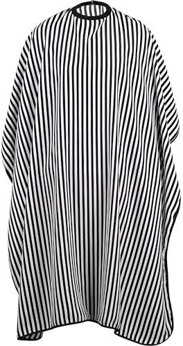 TRIXES Friseurumhang in Voll Länge schwarz weißen Friseur Umhang Capegrößenverstellbar wasserfest