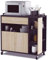 Mueble Auxiliar Microondas Cocina con Ruedas Roble y Negrp 79x79x40 cm