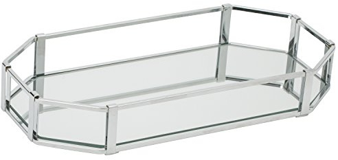 Octangular Design Mirror Vanity Tray
