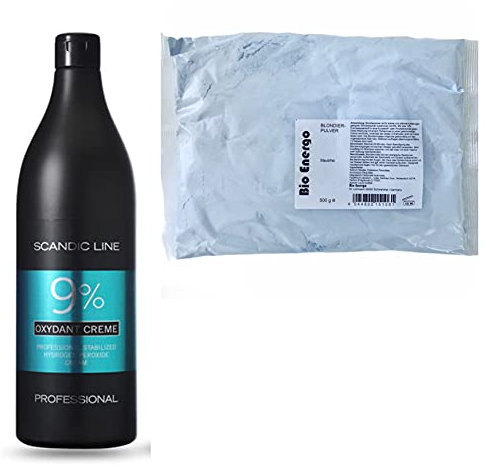 Scandic Line / Bio Energo Blondierung-Set besteht aus: 1 x 1 Liter Creme Oxydant 9 % + 1 x 500 g Blondierung