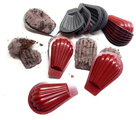 CULIMI Mini Backform Kuchen Form Bärenspur - Madeleines 20 Stück Förmchen mit Antihaft-Beschichtung