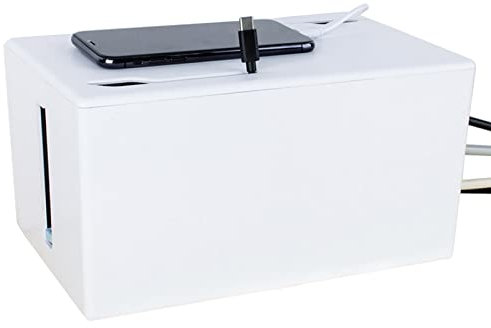 Cable Tidy Box Cable Storage Box Management Cable Organizer Box for Home Office Hiding Messy Cables Wire Management (Large 26 x 16 x 14 cm)