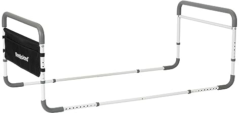 RESTISLAND Dual Bed Side Hand Rail, Bed Assist Rail Adjustable Medical Hospital Assistive Devices Bed Rails for Elderly Adults, Fits Queen, Full & Twin Beds