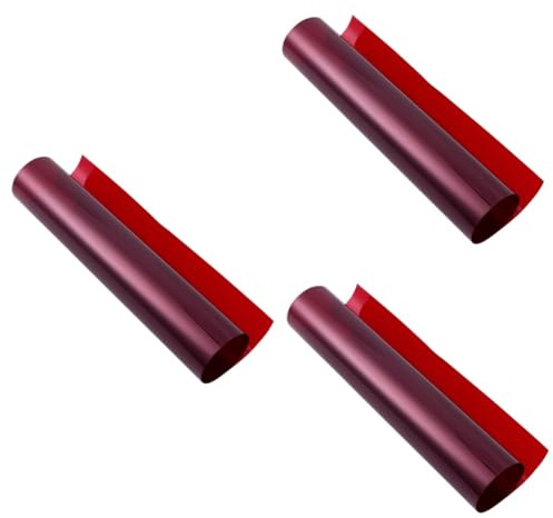 HOMSFOU Pellicola Rossa Trasparente Per Luci 100X12 Pollici Set Filtri Gel Tagliabili Per Fotocamera Correzione Colore E Personalizzazione Illuminazione Portatile Leggero