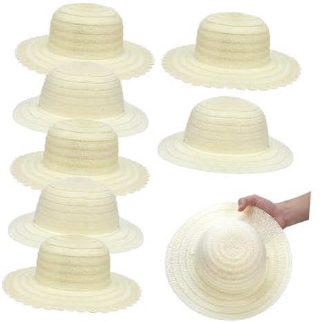 WOONEKY Lisci Fai da Te 8 di Paglia per Bambini e Decorazioni Creative in Paglia Naturale, per Festa del Tè