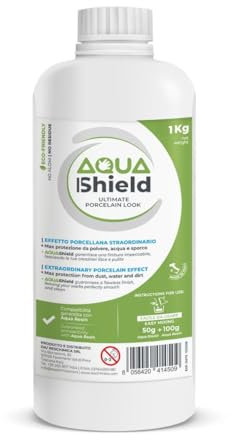 Reschimica Aqua Shield (1 kg) — Additif imperméabilisant pour plâtre et résine | Effet Porcelaine, Résistant, Brillant, Non Toxique