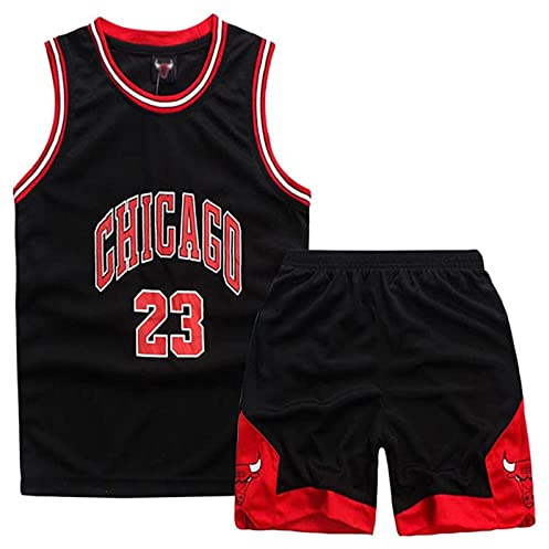 MEEHYRE 2 Pièces Tenue Basket Enfant, Maillots De Basketball Débardeur Actif et Shorts, Maillot Basket Enfant Ensemble Maillots Jersey pour garçons