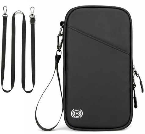 VireEyU Porta Passaporto Impermeabile, Organizer da Viaggio Multifunzionale per Passaporti, Carte di Credito, Biglietti Aerei, Denaro e Chiavi – Portadocumenti Pratico per Viaggi e Vita Quotidiana