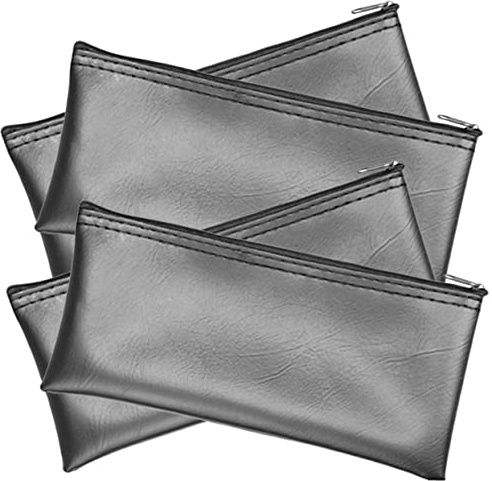TEMPNAP Borsa per Microfoni in PU Nera Cerniera, 4 Pezzi