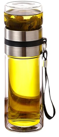 Tasse De Séparation De Thé Et D'eau – Bouteille De Thé Anti-fuite De 350 Ml | Bouteille Infuseur À En Verre | Bouteilles Portatives De Séparation D'eau Pour Le En Feuilles, Offie, À L'extérieu