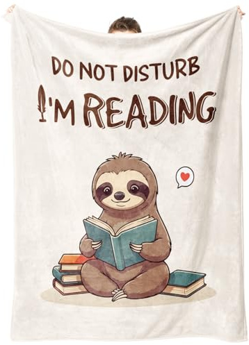 Book Lover Gifts for Women- Do Not Disturb I'm Reading Blanket, Reading Gifts for Book Lovers Bookish Bookworm, Books Club Gift for Women Men, Literary Gift Ideas for Birthday Graduation 60x50