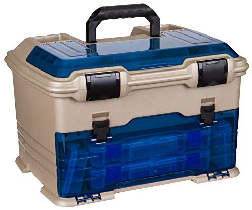 Flambeau Outdoors T5P Pro Multiloader Tackle Box, 7 Tuff Tainers, Blue Gold
