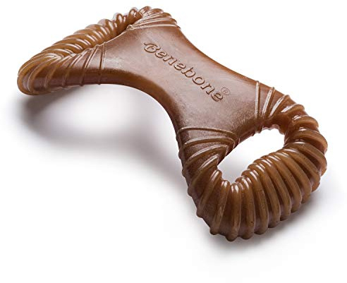 Benebone Indestructible Dental Dog Chew Toy for Aggressive Chewers, Long Lasting Tough Boredom Breaker for Dogs, Real Peanut Flavour, For Medium Dogs, Made in the USA