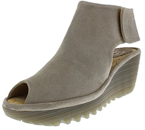 Fly London Yone642, Escarpins Bout ouvert femme, Gris (Concrete 009), 38 EU