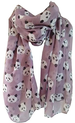GlamLondon Pañuelo estampado panda tamaño grande moda lindo panda estampado animal de las mujeres envoltura