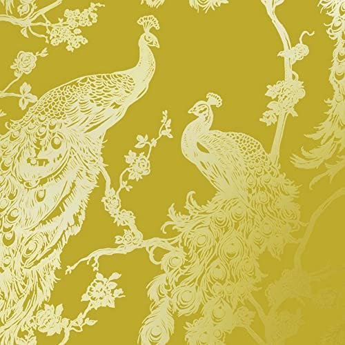 Holden Wallpaper Glistening Peacock Yellow 12962 Full Roll
