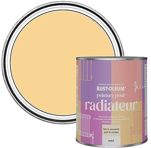 Rust-Oleum Yellow Radiator Paint in Matt Finish - Mustard 750ml
