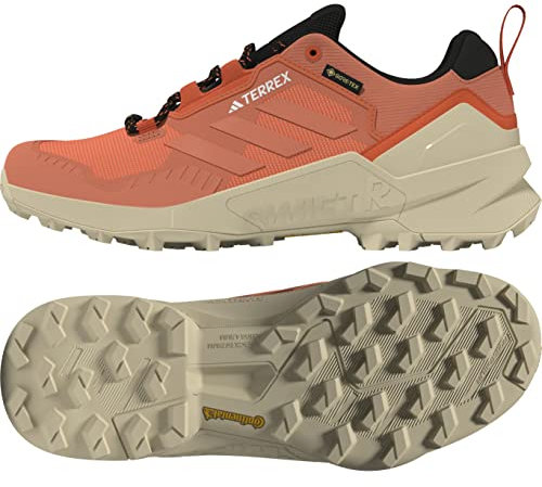 adidas Herren Terrex Swift R3 GTX Sneaker, Impact Orange Coral Fusion Core Black, 45 1/3 EU