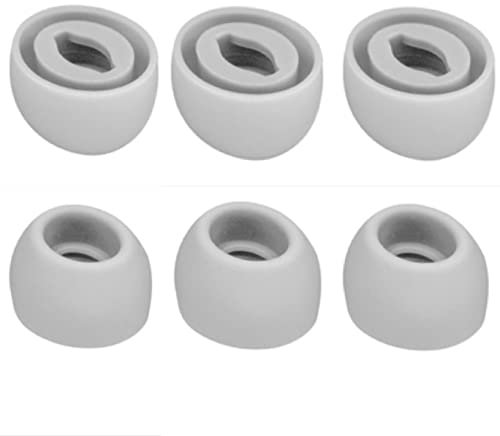 3Paar Ersatz-Ohrstöpsel für Galaxy Buds Pro,Silikon Ohrpolster reduzieren Lärm Kompatibel mit Galaxy Buds Pro 2021 Ohrhörer passend für die Ladehülle(S/M/L)-Weiß