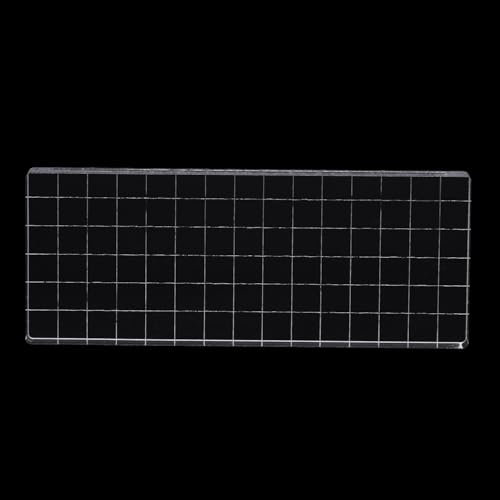 Hosifiy Stempelset Acrylblock für Silikonstempel 6x15cm Acryl Stempelblock Set mit Gitter Linien, Transparent Acrylblock Stempel Stanzblöcke für Scrapbooking, Kartenherstellung, Crafts Making