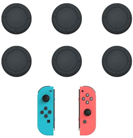 CWPFVQA 6 Stück Ersatz-Joystick-Abdeckung, Joystick-Ersatzkappe, Spielekonsolen-Joystick-Kappe, Joystick-Silikonkappe, Joystick-Reparaturzubehör
