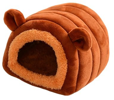 Maison D'hiver Pour Petits Animaux, Maison Chaude Pour Cochon D'Inde, Lit Petit Animal Chinchilla, Nid De Petits Animaux, Chaud Grotte Hamster Douce Et Lavable Pour Lapin Nain Chinchilla, Hérisson