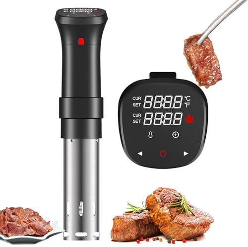 Cuiseur sous Vide, Machine de Cuisson, thermoplongeurs, Machine sous Vide, avec boîtier de contrôle de température, mijoteuse Basse température, écran Tactile Intelligent, pour bœuf, Poulet, légumes