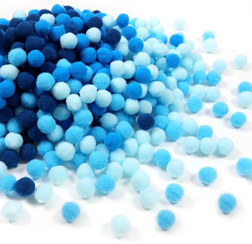 TOAOB 720 Pezzi 10 mm Pompon Colorati per Lavoretti Series Blu Piccoli Pompon Mini Palline Di Feltro per Cucito Fai Da Te Decorazioni Festa Artigianato