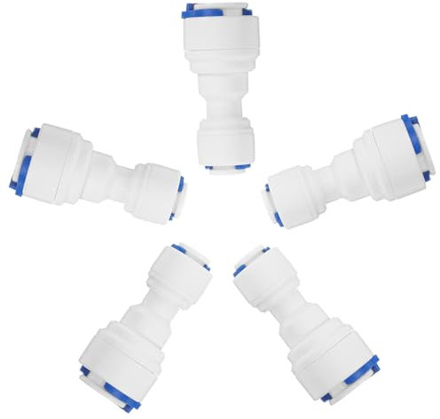 FIXOSHEE 5pezzi Connettore Acqua Di Ricambio Per Tubi Da Kit Di Montaggio Per Filtro Acqua Raccordo Rapido Per Filtri Adattatore Per Idrica Di Ricambio Collegamento Rapido