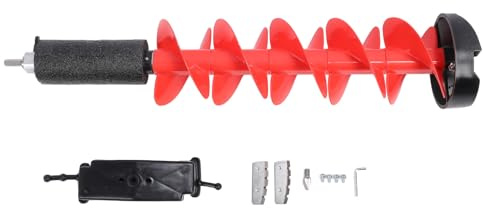 Tarière à glace de 8 pouces de diamètre et 28 pouces de longueur, foret à tarière électrique avec dispositif flottant, adaptateur polyvalent en NYLON, conception de flotteur, lame