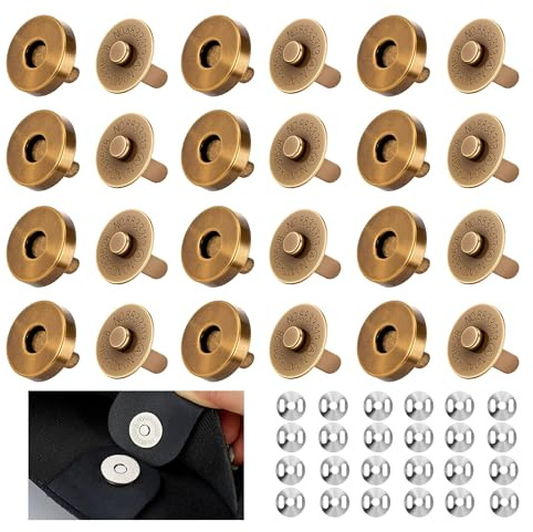 fermeture magnétique ronde sans couture (Bronze, 18mm*12)