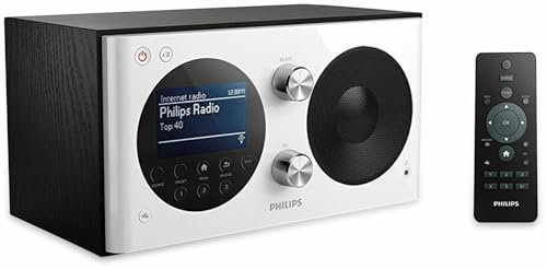 Philips AE8000 Internetradio mit DAB+ (WLAN, Digitaler UKW-Tuner, Kopfhöreranschluss) weiß