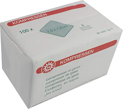 Noba Mullkompressen 8-lagig 100 Stück (7,5 x 7,5 cm)