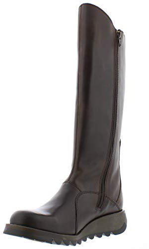 FLY London Damen Mol 2 Langschaftstiefel, Braun Dkbrown 004, 40 EU