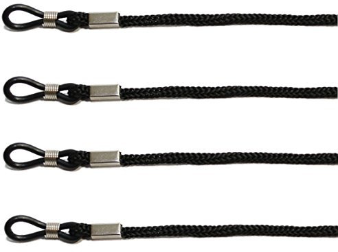 dy_mode Universal Brillenband Brillenkordel - 2er, 4er und 6er Pack - für Lesebrille Sportbrille Sonnenbrille - BB005 (OneSize, Schwarz-4er-Pack)