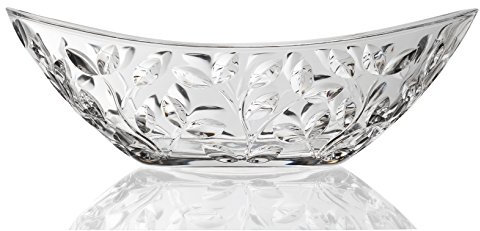 Rcr Laurus Centrotavola Ovale da 34 cm, Cristallo