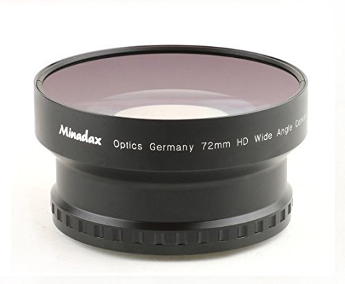 0.7 x Minadax HD gran angular Snoot para Canon XH A1, XH A1S, XH G1, XH G1S, XL1, XL1S, XL2, xl2s, XL H1, XL H1 A, XL H1S (completamente durchzoombar)
